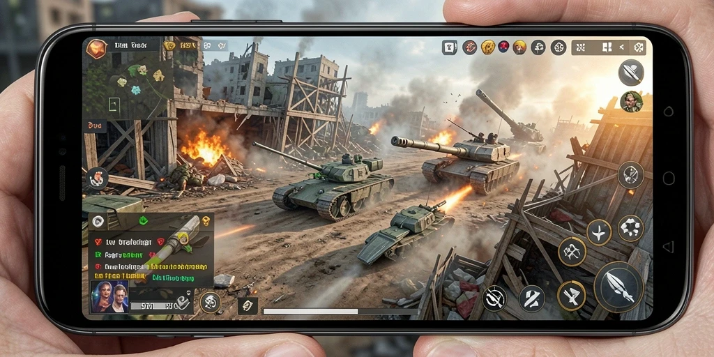 Tampilan gameplay 8768 dengan strategi perang yang menegangkan.