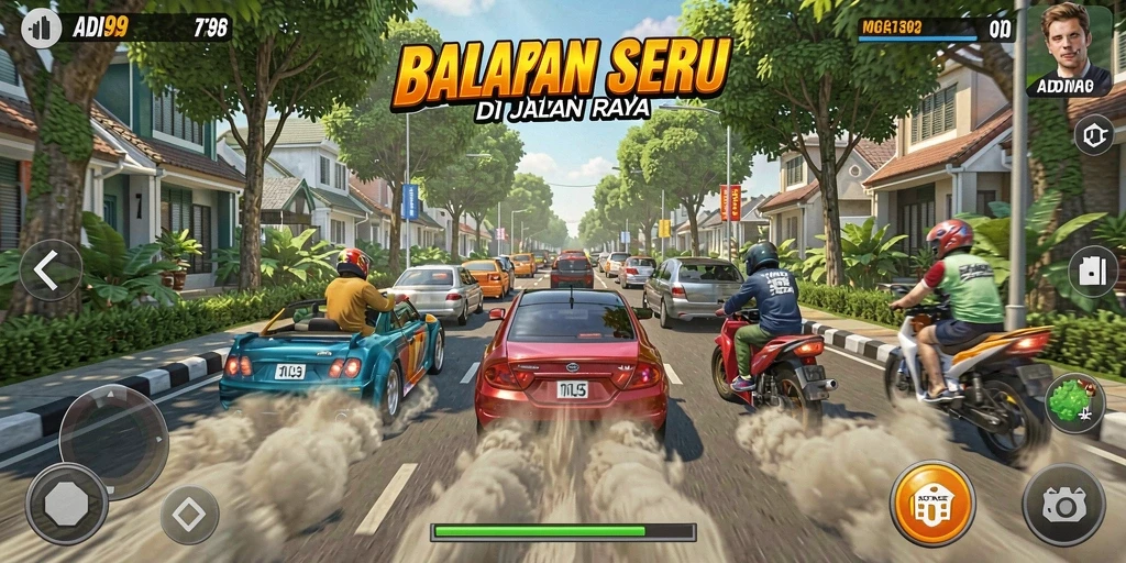 Tangkapan layar gameplay yang memukau dari ADI99.