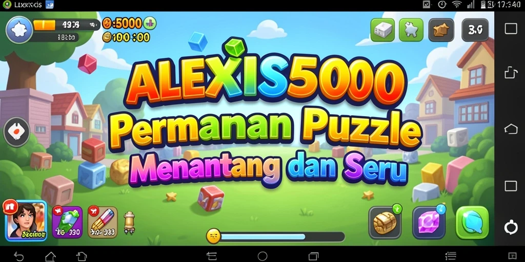 Tampilan gameplay ALEXIS500 dengan berbagai teka-teki menarik.