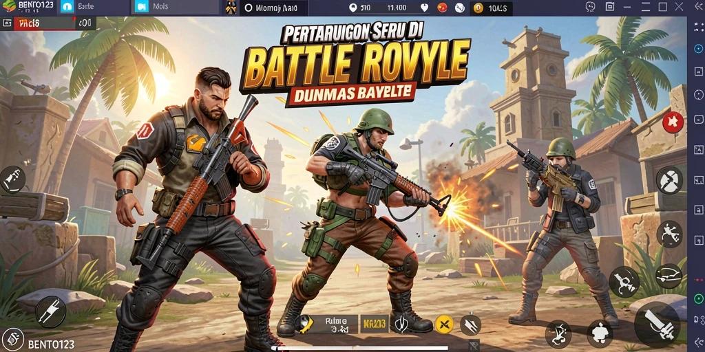 Gameplay seru dan intens di BENTO123 menghadirkan pertempuran Battle Royale.
