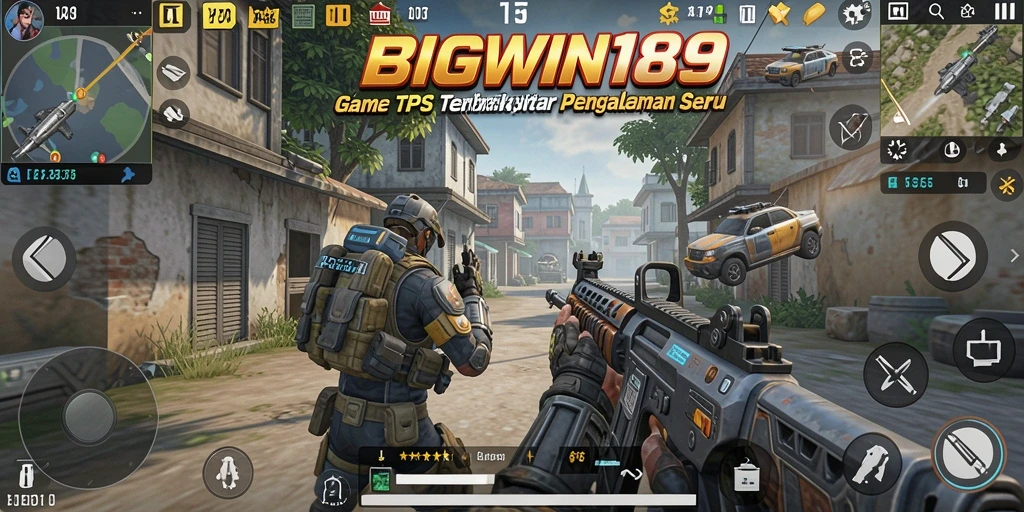 Screenshot gameplay BIGWIN189 dengan aksi seru dalam pertarungan TPS.