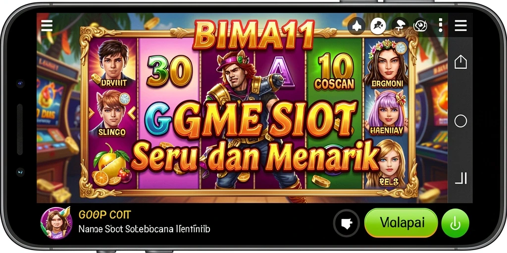 Screenshot gameplay BIMA11 menampilkan suasana Slot yang penuh warna dan menarik.
