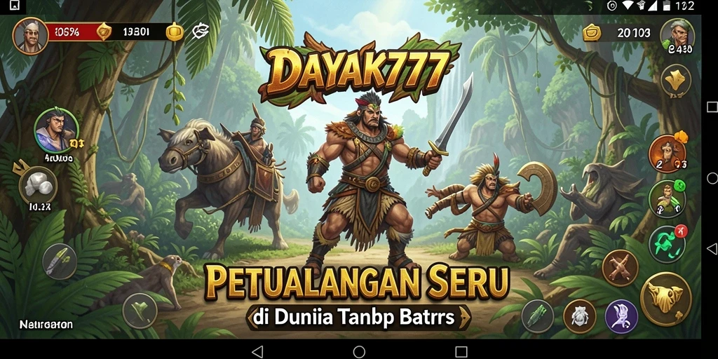 Tangkapan layar DAYAK777 menampilkan aksi petualangan mendebarkan yang seru.