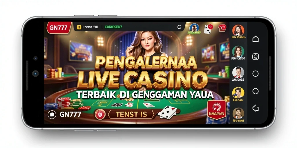 Screenshot GN777 menunjukkan gameplay Live Casino yang mendebarkan dan interaktif.