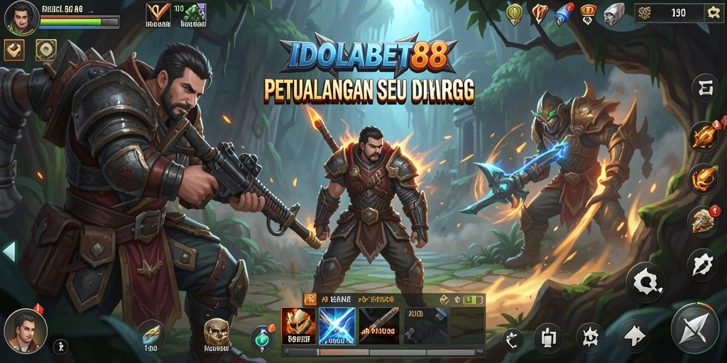 Tampilan gameplay <strong>IDOLABET88</strong> yang menampilkan aksi pertarungan seru.
