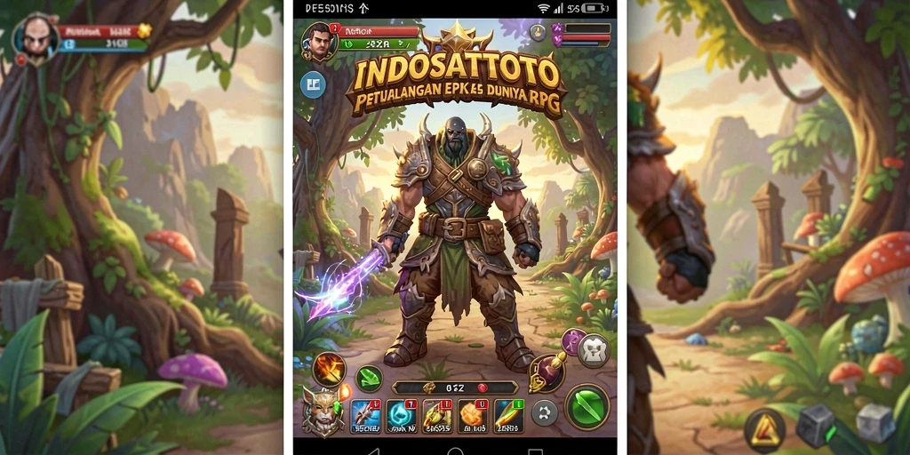 Screenshot INDOSATTOTO menampilkan petualangan seru di dunia RPG yang luas.