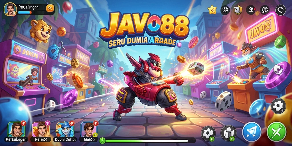 Tangkapan layar gameplay yang penuh aksi dan warna dari JAVO88.