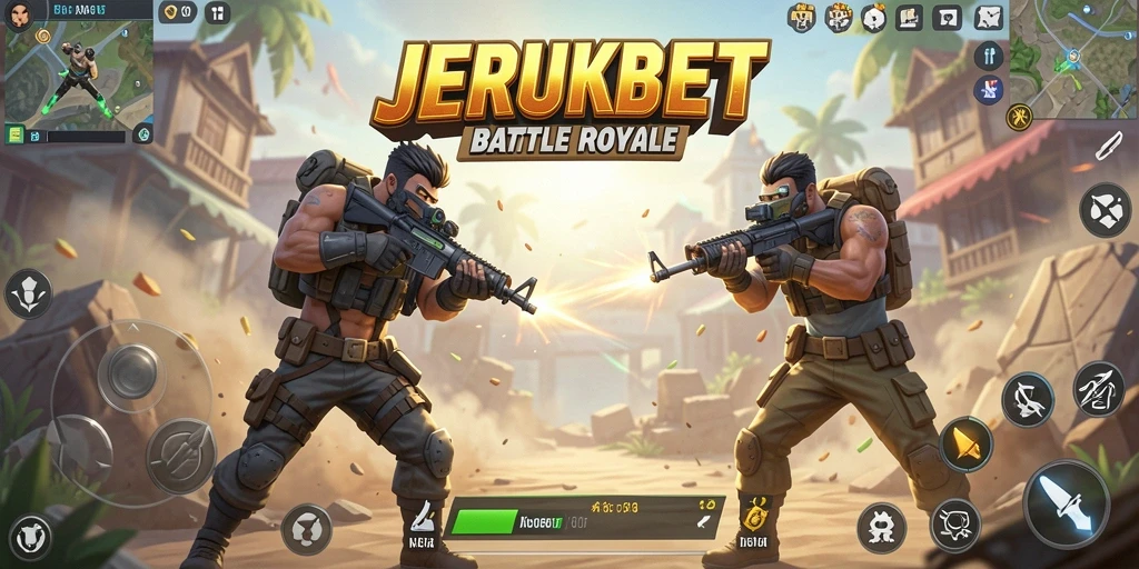 Tangkapan layar utama dari gameplay seru JERUKBET Battle Royale