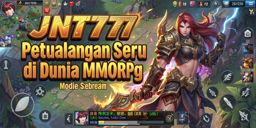 Tampilan gameplay seru dalam dunia MMORPG JNT777.