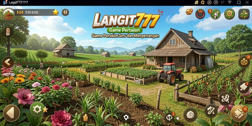 Tampilan menarik dari gameplay saat bertani di LANGIT777.