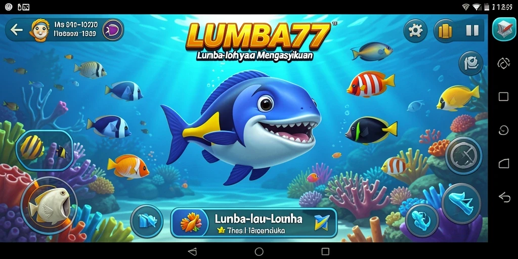Tampilan gameplay LUMBA77 dengan lumba-lumba beraksi di lautan.