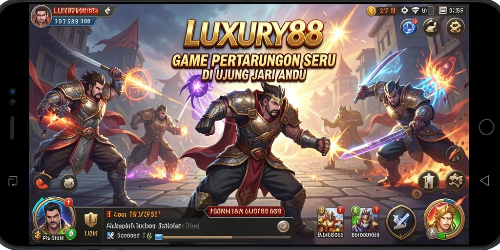 Tampilan screenshot LUXURY88 yang menunjukkan pertarungan intens.