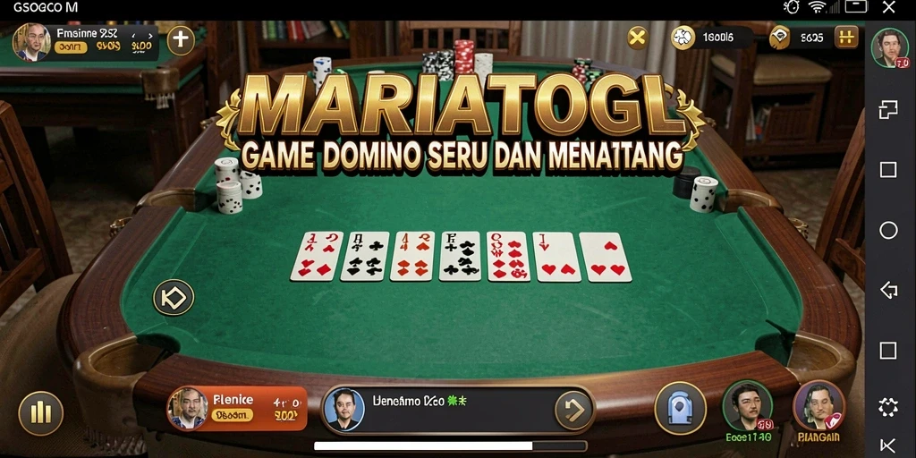 Screenshot utama MARIATOGL menampilkan gameplay seru permainan Domino.