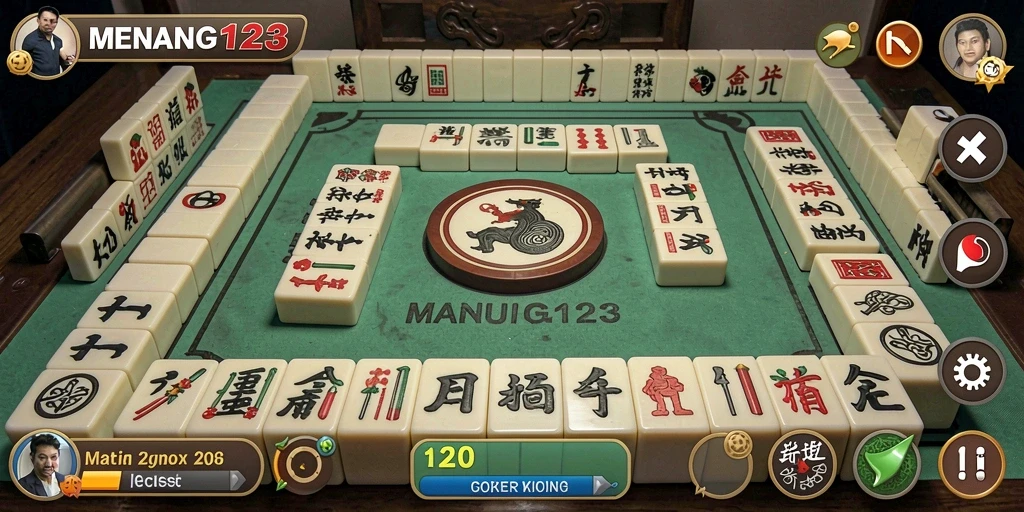 Tampilan menarik dari gameplay Mahjong di MENANG123.