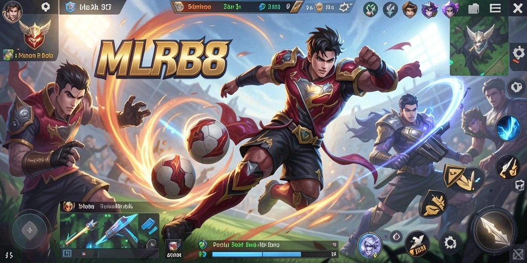 Tampilan gameplay seru MLBB8 yang menampilkan aksi di lapangan sepak bola.