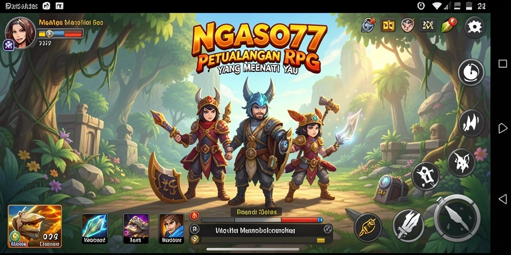 Tampilan gameplay RPG yang menakjubkan di NGASO77.