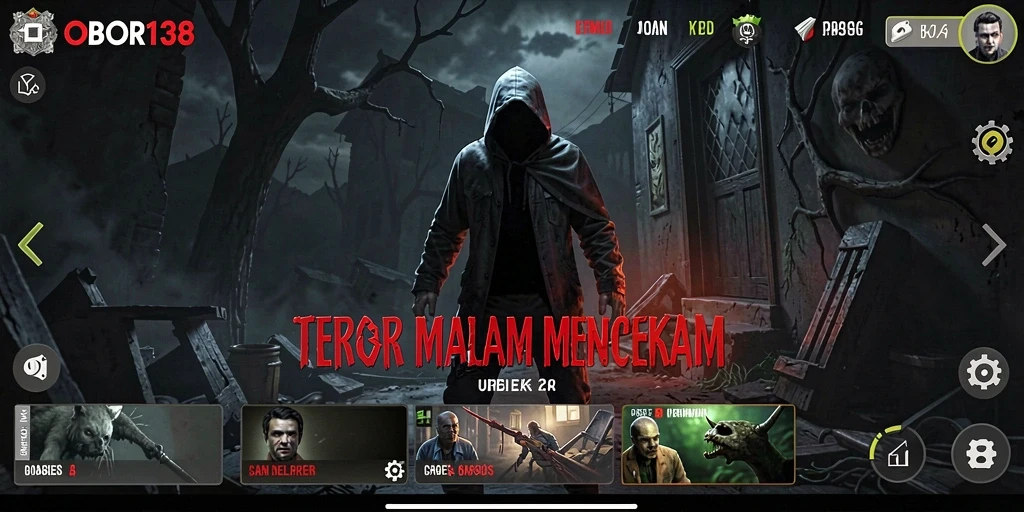 Screenshot gameplay OBOR138 yang memperlihatkan suasana mencekam dan menakutkan.