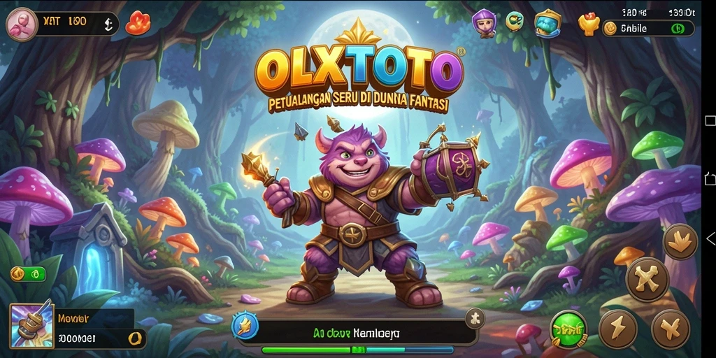 Tangkapan layar gameplay OLXTOTO yang menunjukkan pertempuran seru di dunia fantasi.