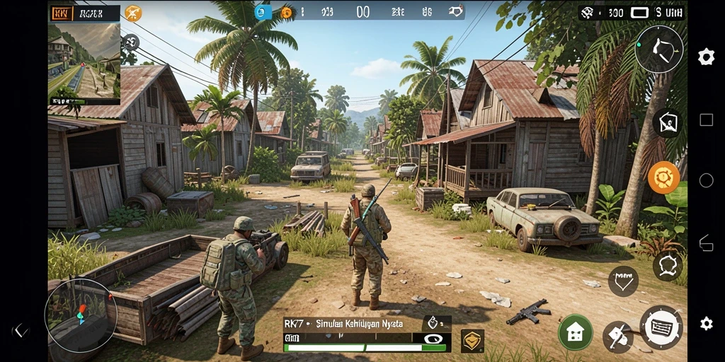 Tampilan menarik dari gameplay <strong>RK77</strong> dalam simulasi kehidupan.