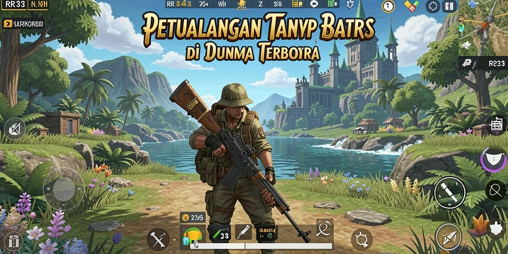 Tampilan gameplay dinamis dalam dunia Open World RR33.