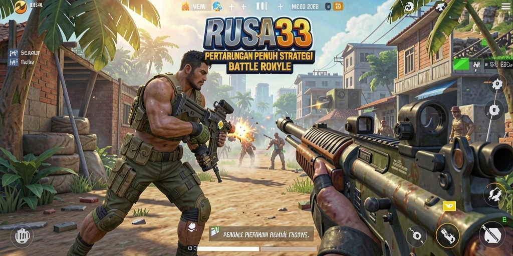 Gameplay seru RUSA33 dengan aksi Battle Royale yang menegangkan.