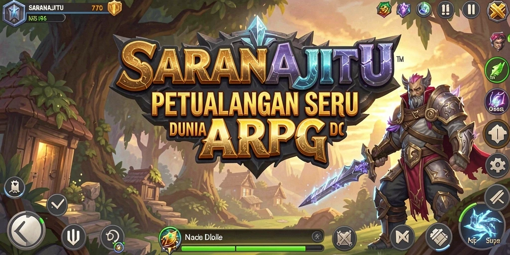 Tangkapan layar menampilkan pertempuran seru di dunia ARPG.