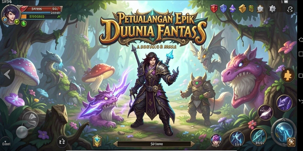 Tangkapan layar fokus pada pertempuran seru dan karakter RPG.