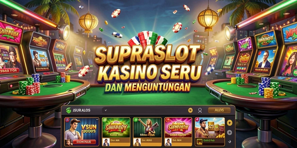 Screenshot gameplay SUPRASLOT menunjukkan keseruan permainan kasino yang nyata.