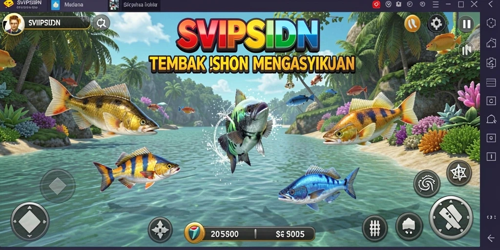 Tampilan seru gameplay Tembak Ikan di SVIPSIDN.