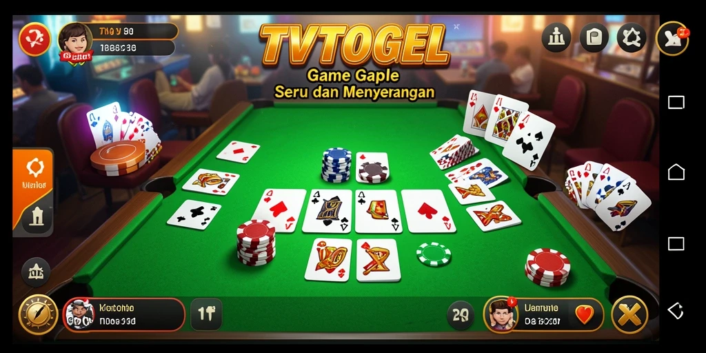 Tampilan menarik dan gameplay seru di TVTOGEL Game Gaple.